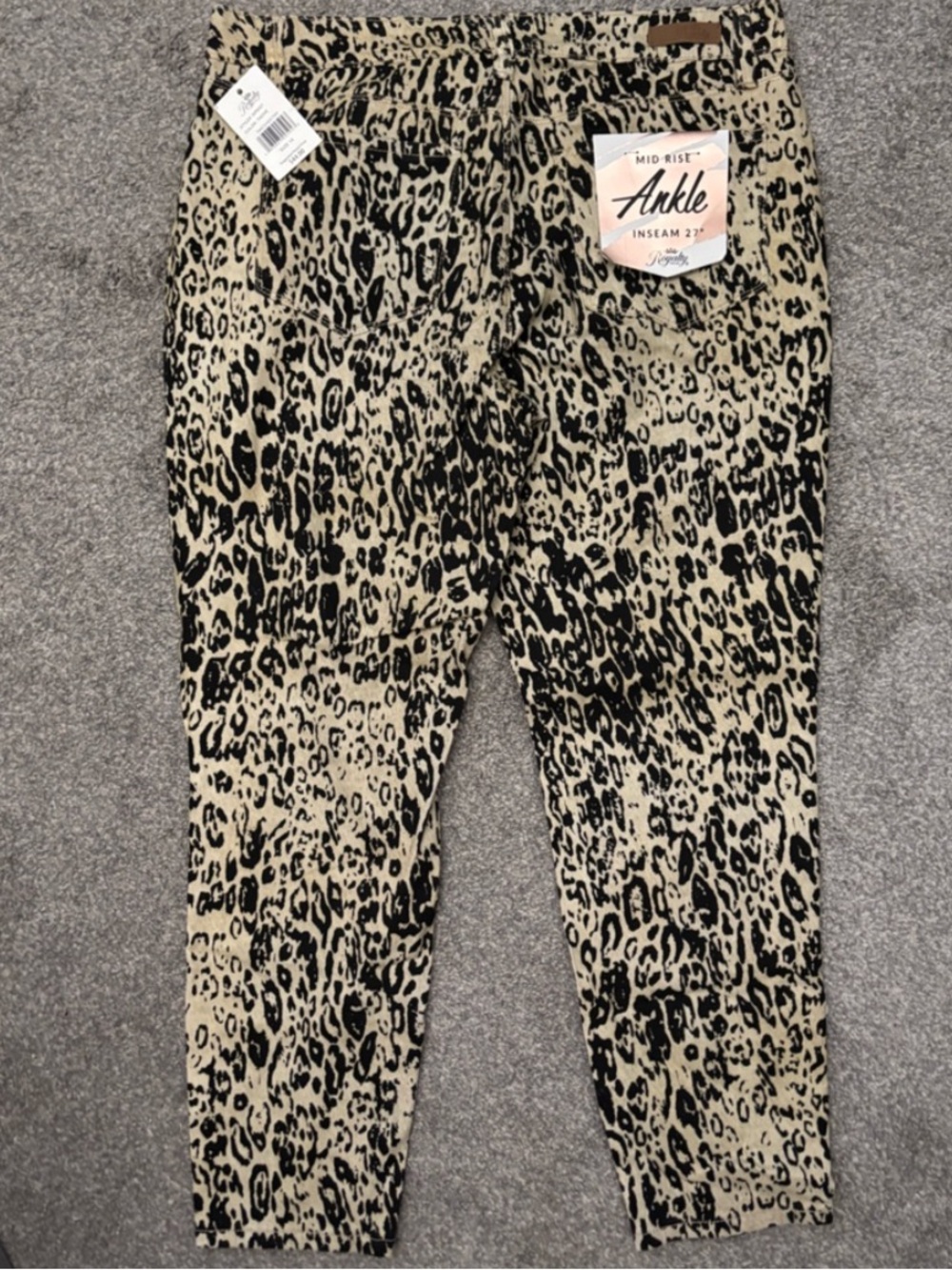 Brand New Royalty Woman's Animal Print jeans size 14 - Black and Tan